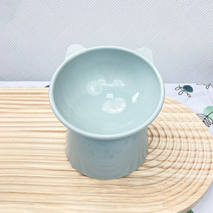 Pet Food Bowl Tilt High Bottom Antichoking & Antidump Feeding Bowl.