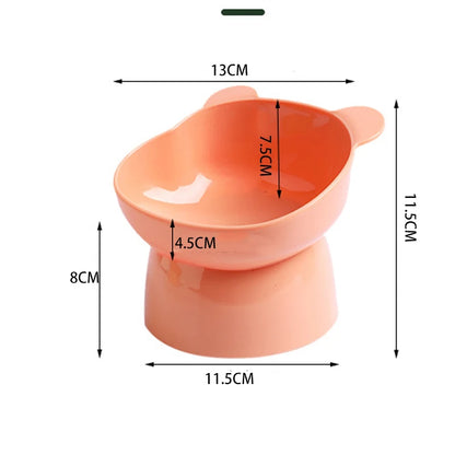 Pet Food Bowl Tilt High Bottom Antichoking & Antidump Feeding Bowl.