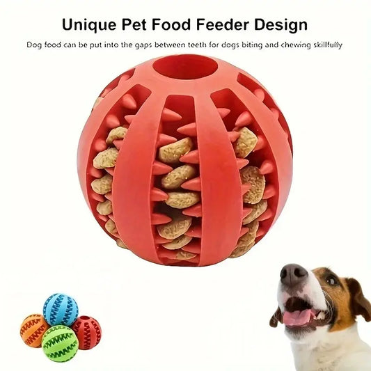 Pet Eating Toy Ball, Nontoxic Bite Resistant, Tooth Cleaning Ball