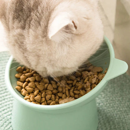 Pet Food Bowl Tilt High Bottom Antichoking & Antidump Feeding Bowl.
